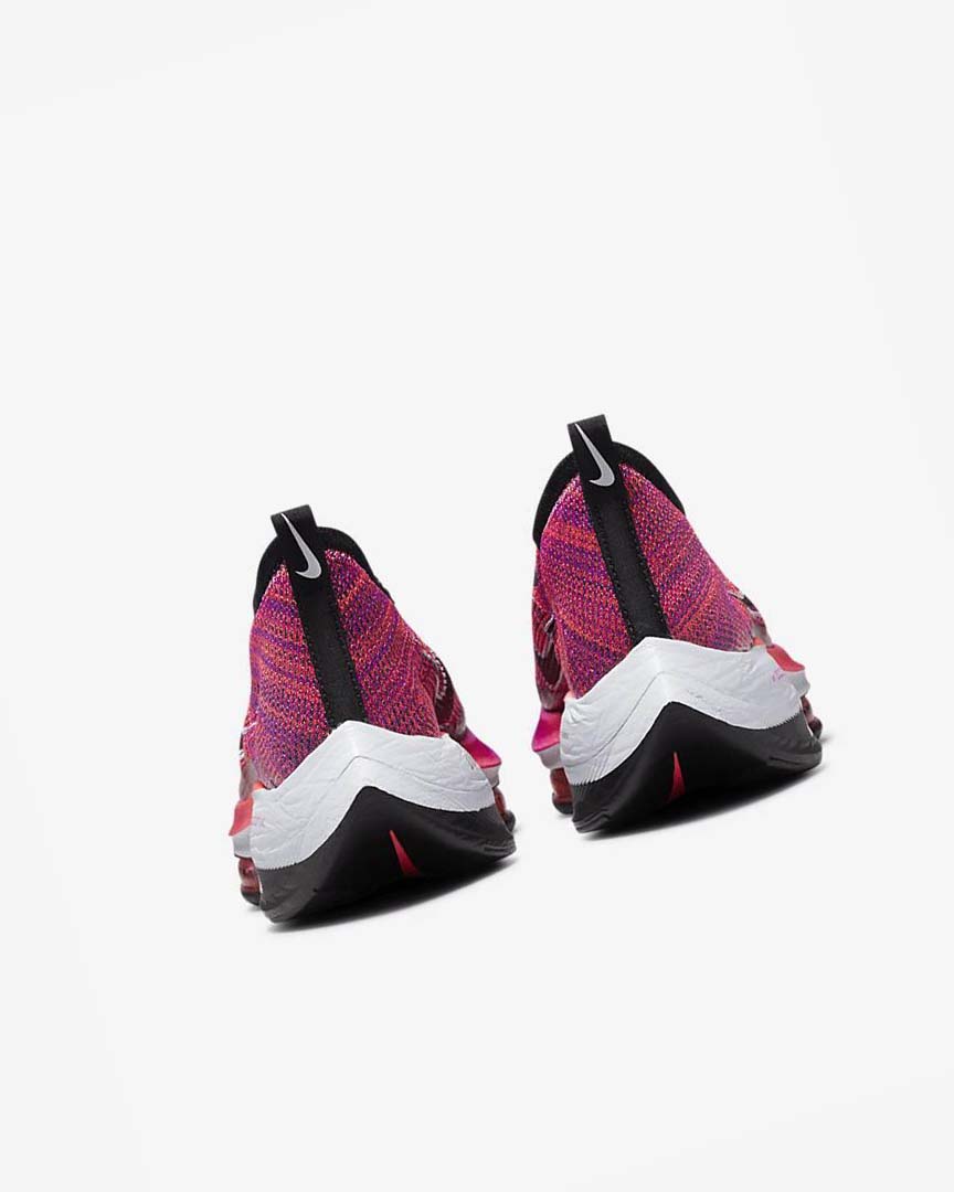 Purple / Red / Black / Black Nike Air Zoom Alphafly NEXT% Flyknit Men's Running Shoes | CA_4618