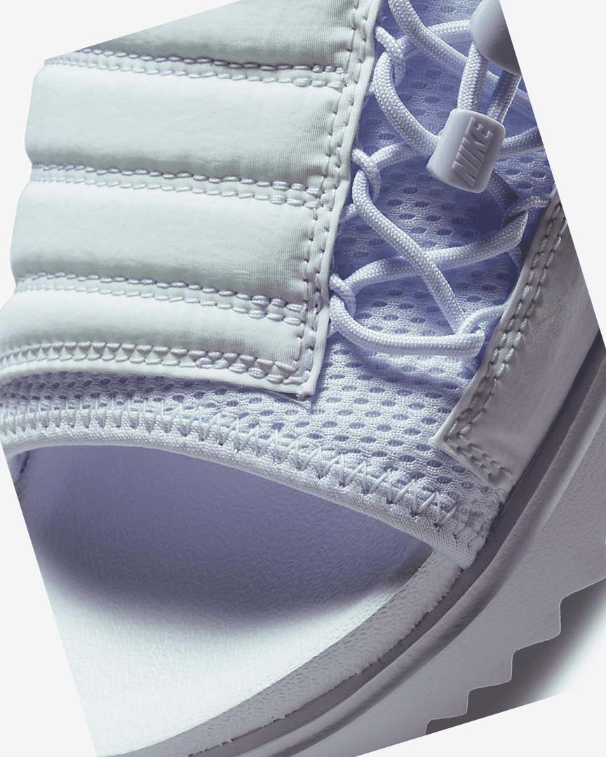 Purple / White / White Nike Asuna Print Women's Slides | CA_3077