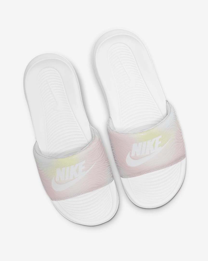 Purple / White / White Nike Victori One Women's Slides | CA_2991