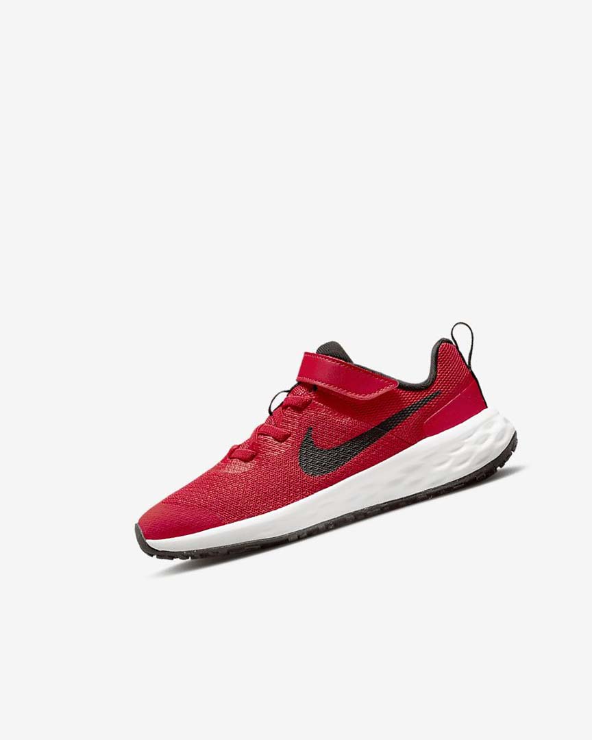 Red / Black Nike Revolution 6 Boys\' Running Shoes | CA_2756