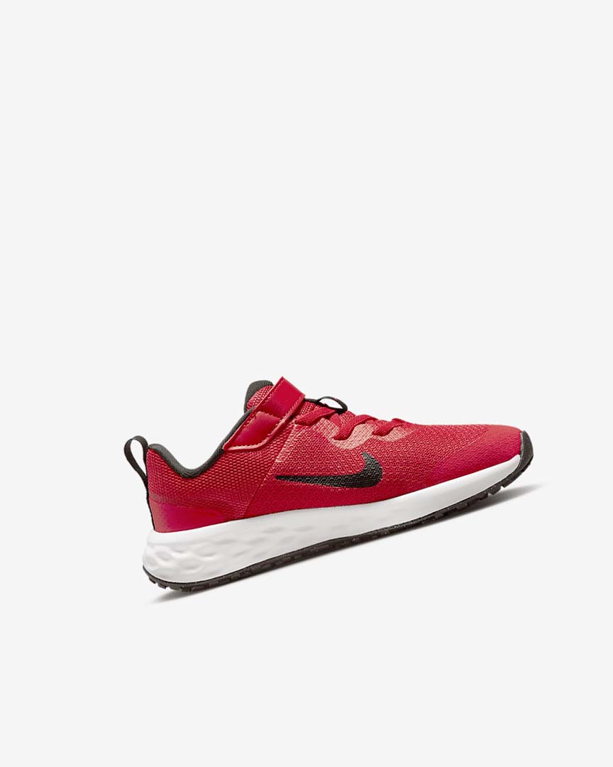 Red / Black Nike Revolution 6 Girls' Running Shoes | CA_5249