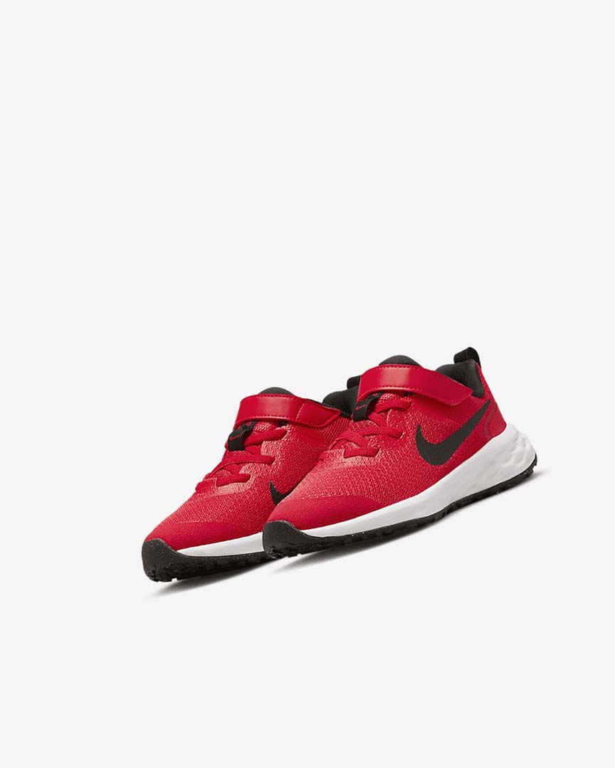 Red / Black Nike Revolution 6 Girls' Running Shoes | CA_5249