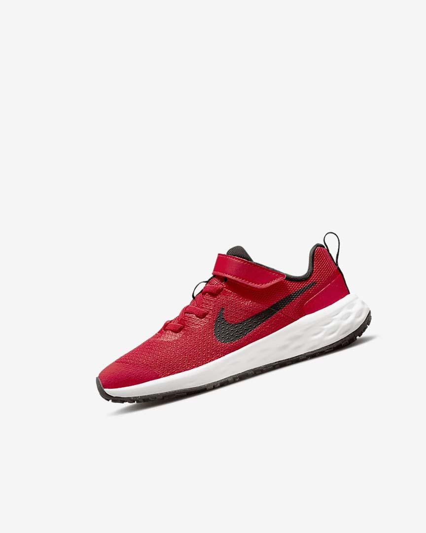 Red / Black Nike Revolution 6 Girls\' Running Shoes | CA_5249