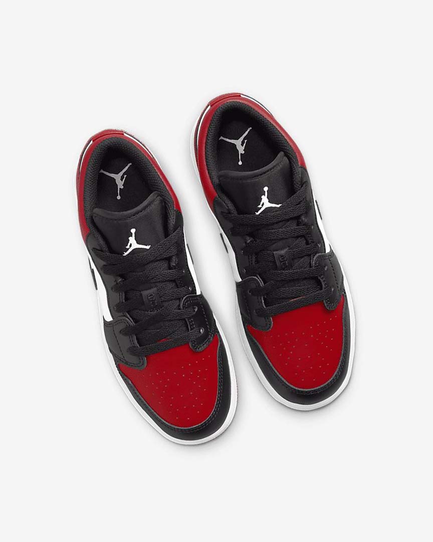 Red / Black / White Nike Air Jordan 1 Low Boys' Sneakers | CA_2931