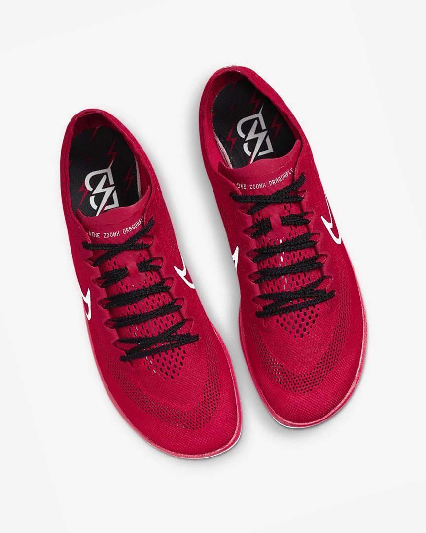 Red / Black / White Nike ZoomX Dragonfly Bowerman Track Club Men's Spikes | CA_3063