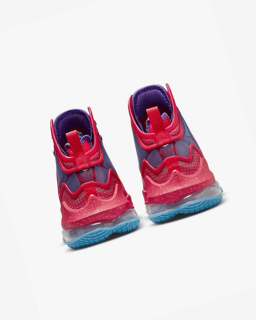 Red / Blue / Purple / Red Nike LeBron 19 Men's Basketball Shoes | CA_2284