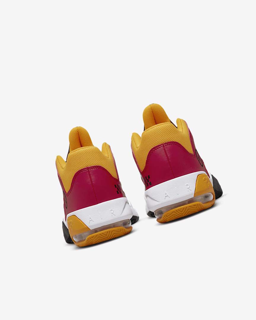 Red / Gold / Black Nike Jordan Max Aura 3 SE Boys' Basketball Shoes | CA_2846