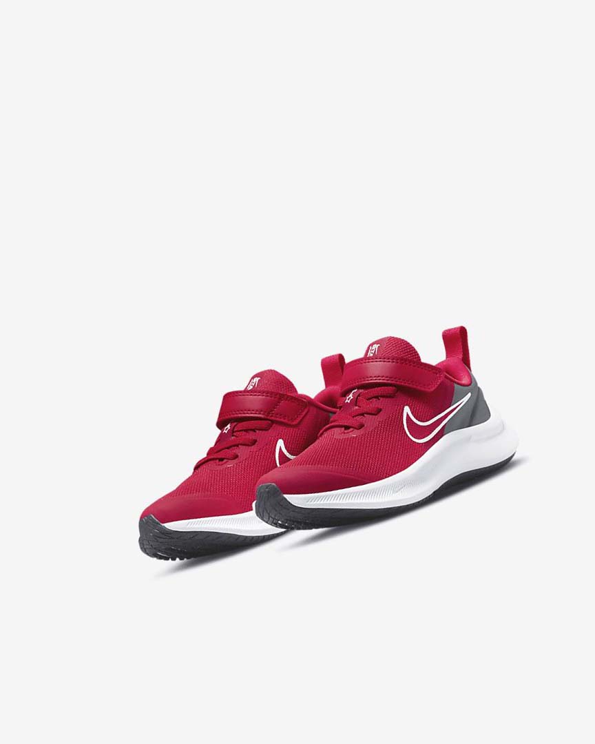Red / Grey / Red Nike Star Runner 3 Boys' Running Shoes | CA_5336