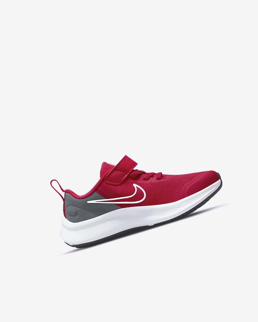 Red / Grey / Red Nike Star Runner 3 Girls' Running Shoes | CA_5078
