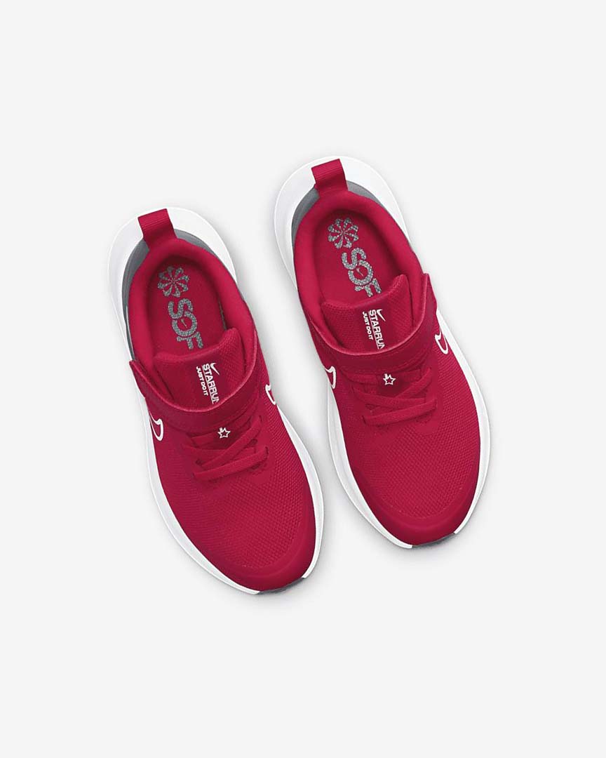 Red / Grey / Red Nike Star Runner 3 Girls' Running Shoes | CA_5078