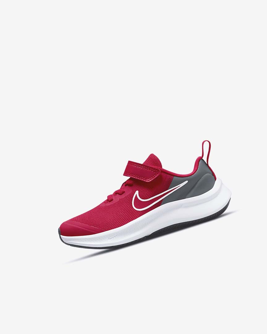 Red / Grey / Red Nike Star Runner 3 Girls\' Running Shoes | CA_5078