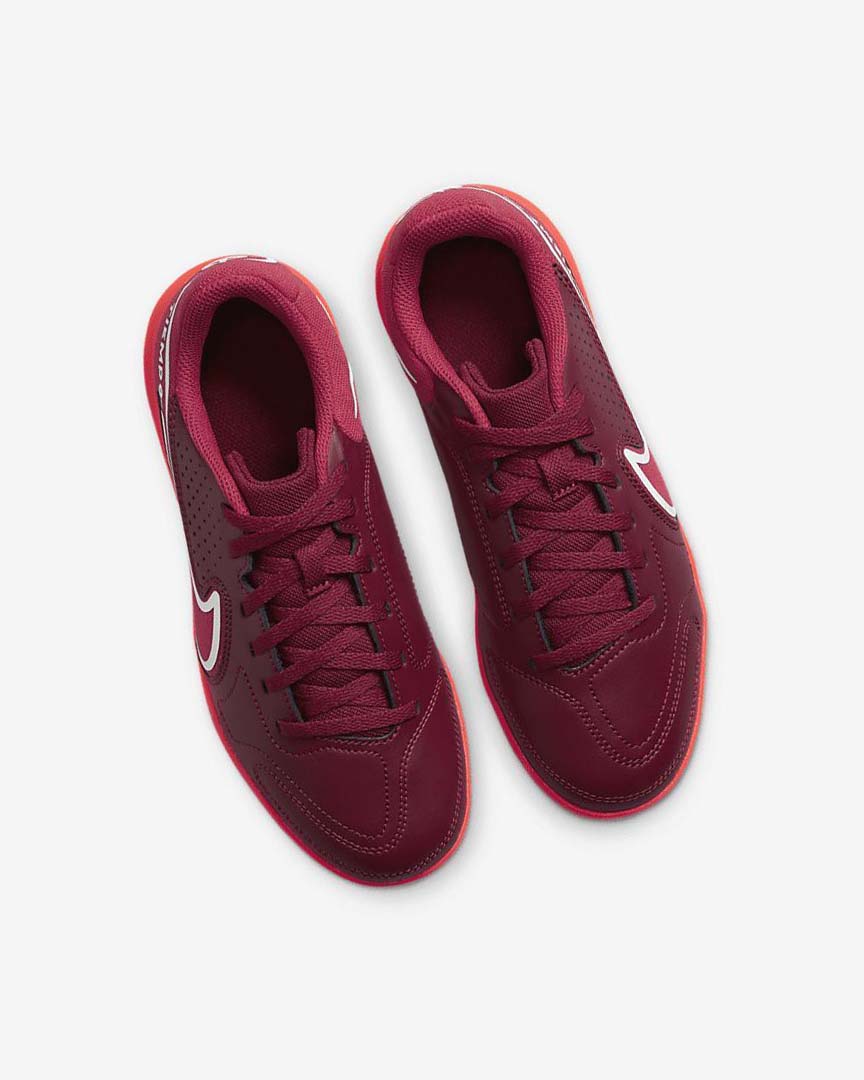 Red / Light Red Nike Jr. Tiempo Legend 9 Club IC Boys' Soccer Shoes | CA_1162