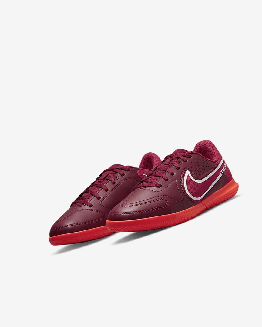Red / Light Red Nike Jr. Tiempo Legend 9 Club IC Boys' Soccer Shoes | CA_1162