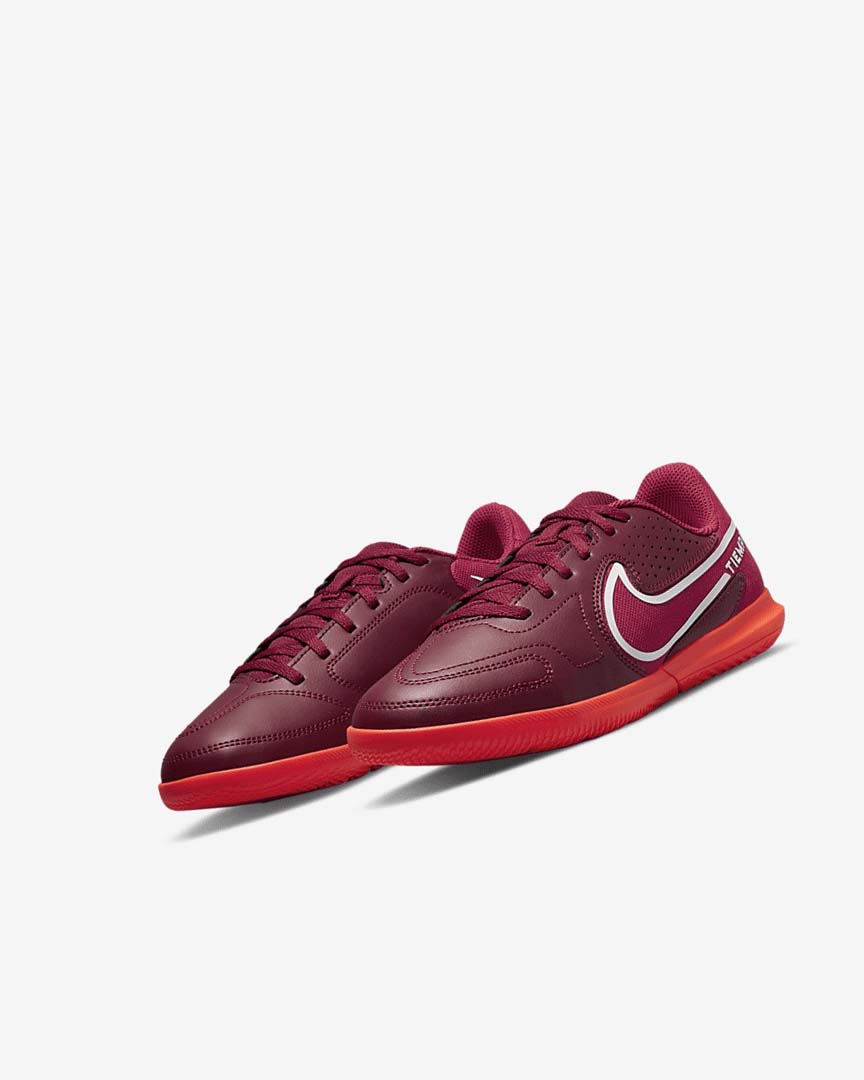 Red / Light Red Nike Jr. Tiempo Legend 9 Club IC Girls' Soccer Shoes | CA_2378