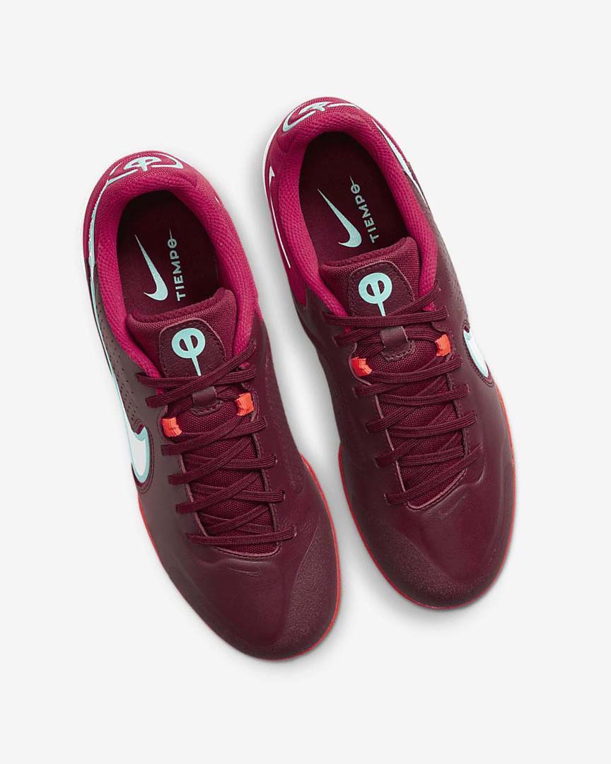 Red / Light Red / White Nike React Tiempo Legend 9 Pro IC Women's Soccer Shoes | CA_5471