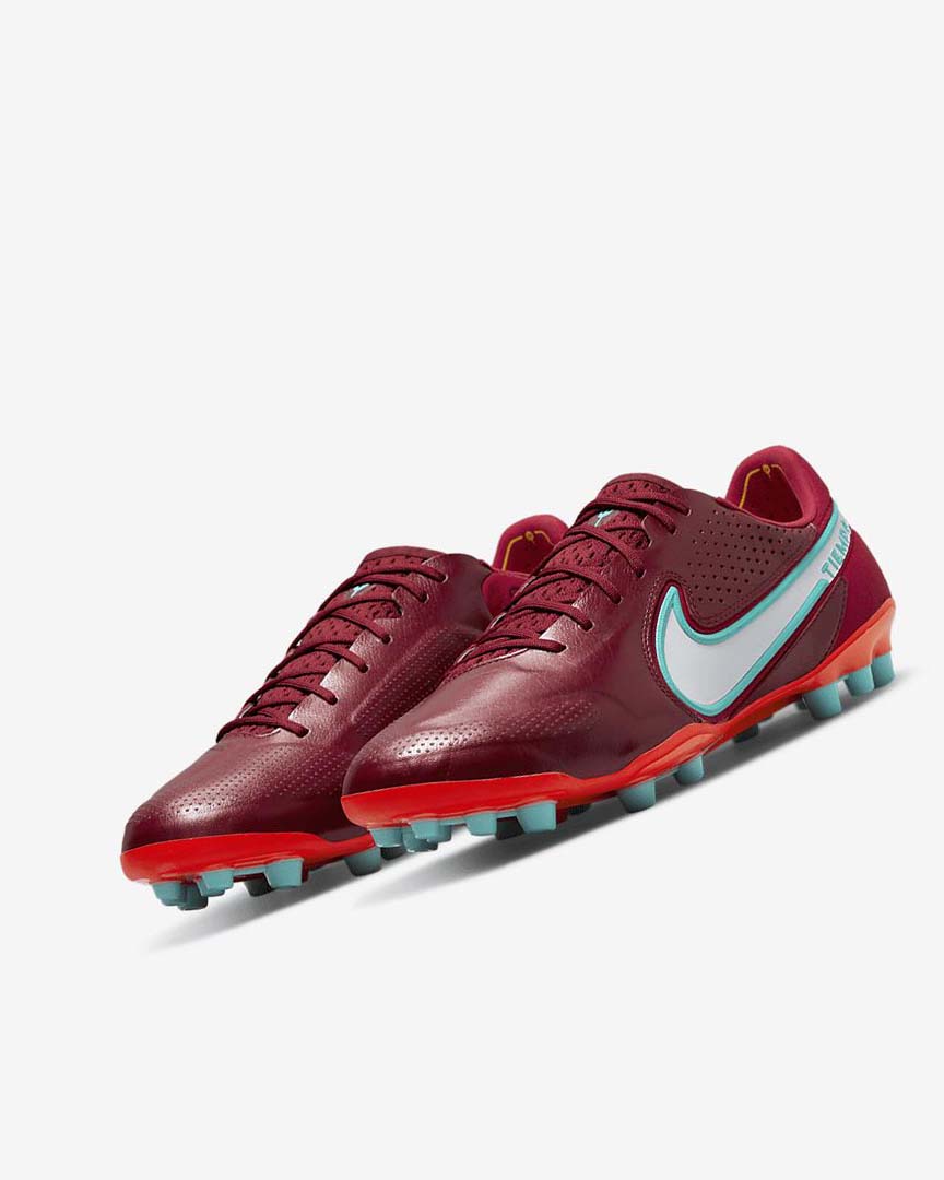 Red / Light Red / White Nike Tiempo Legend 9 Elite AG-Pro Women's Soccer Cleats | CA_2350