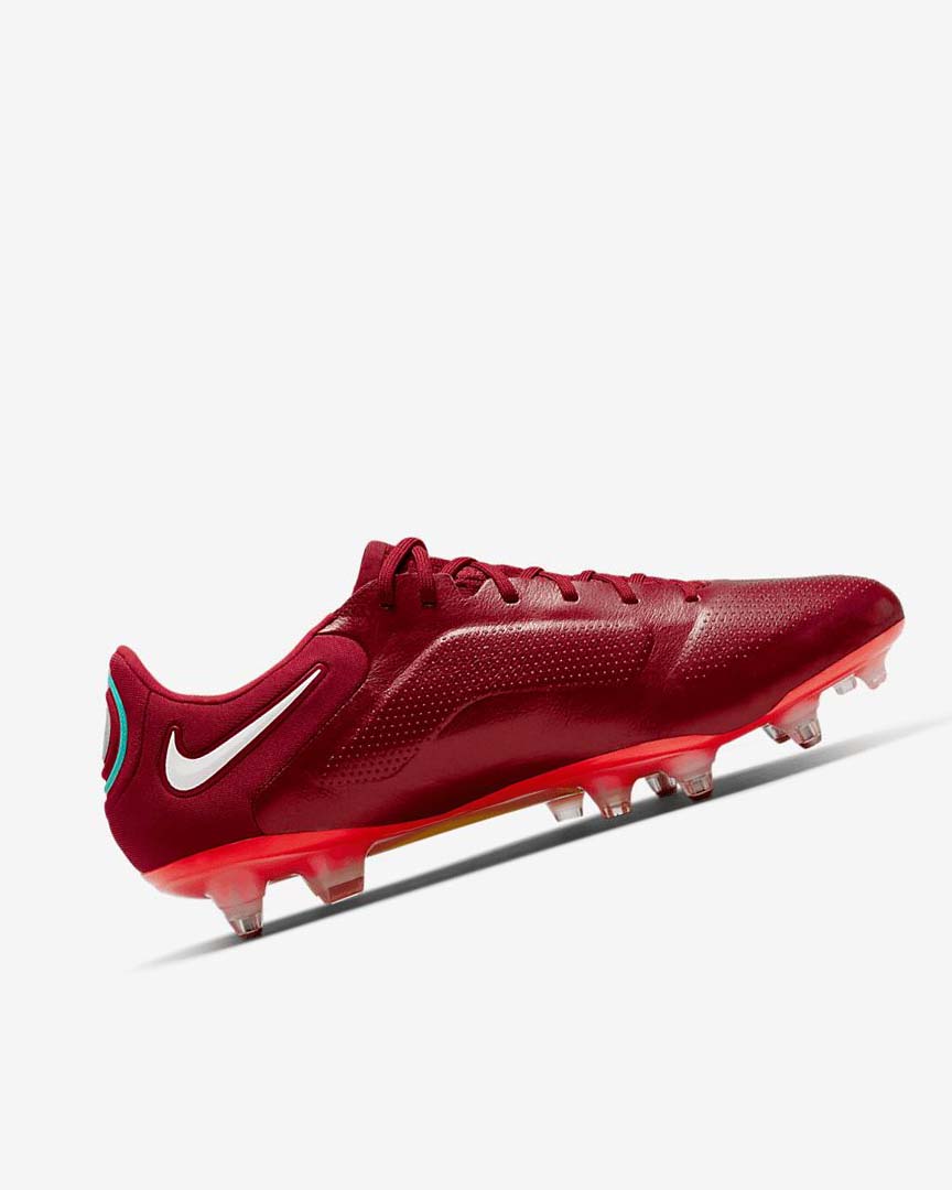 Red / Light Red / White Nike Tiempo Legend 9 Elite SG-Pro AC Women's Soccer Cleats | CA_3015