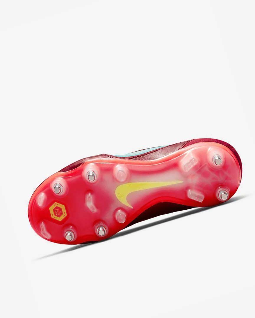 Red / Light Red / White Nike Tiempo Legend 9 Elite SG-Pro AC Men's Soccer Cleats | CA_3038