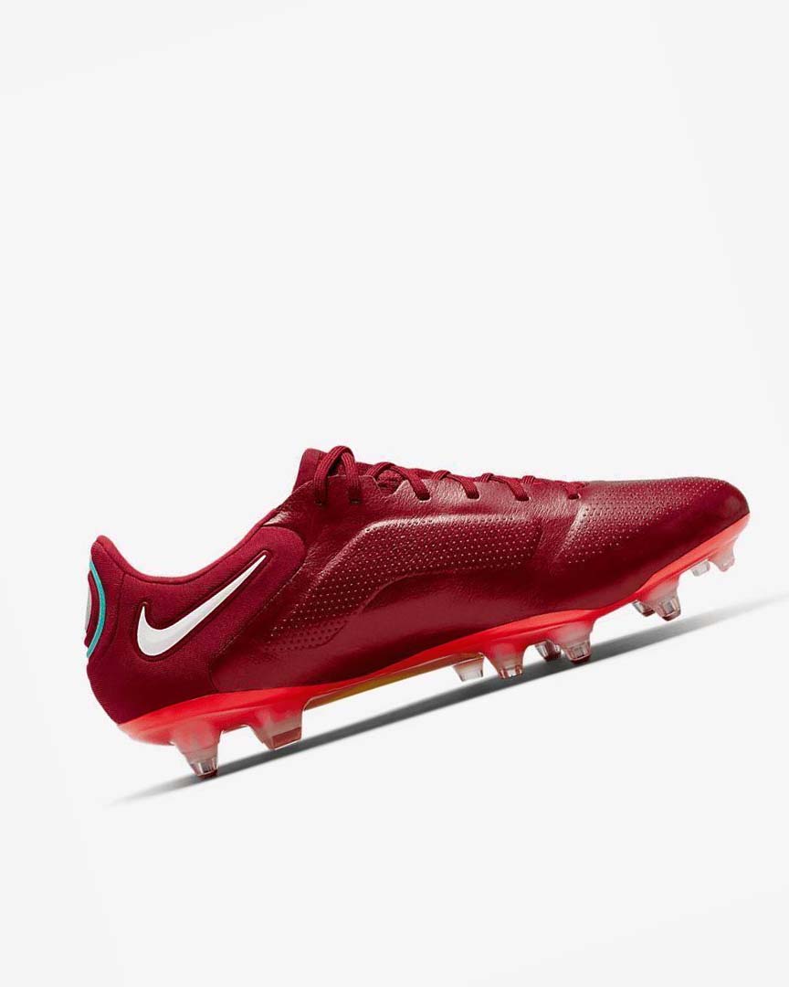 Red / Light Red / White Nike Tiempo Legend 9 Elite SG-Pro AC Men's Soccer Cleats | CA_3038