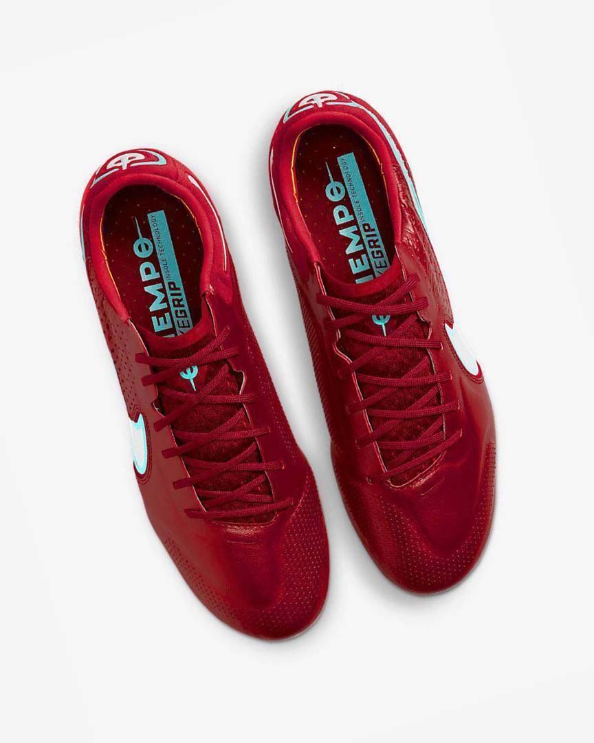 Red / Light Red / White Nike Tiempo Legend 9 Elite SG-Pro AC Men's Soccer Cleats | CA_3038