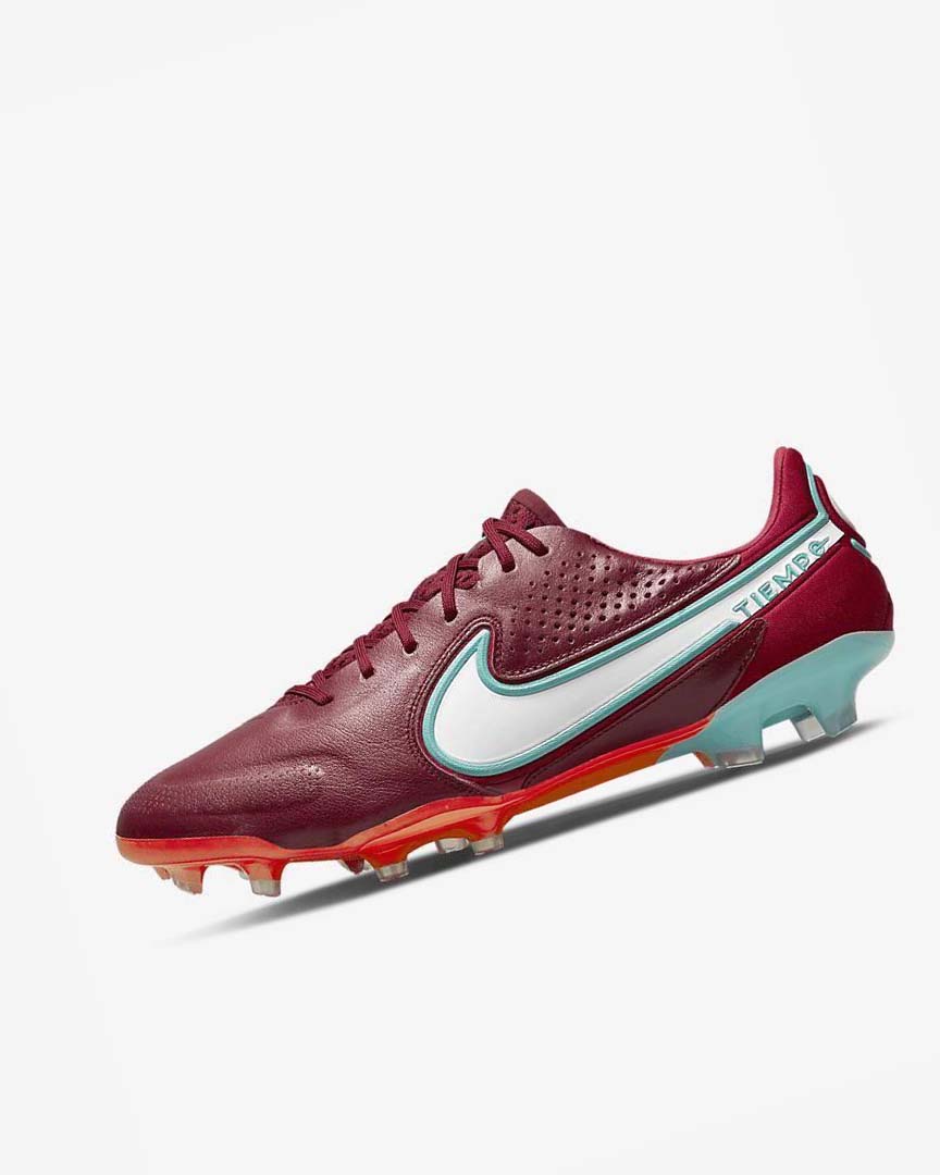 Red / Light Red / White Nike Tiempo Legend 9 Elite FG Men\'s Soccer Cleats | CA_4628