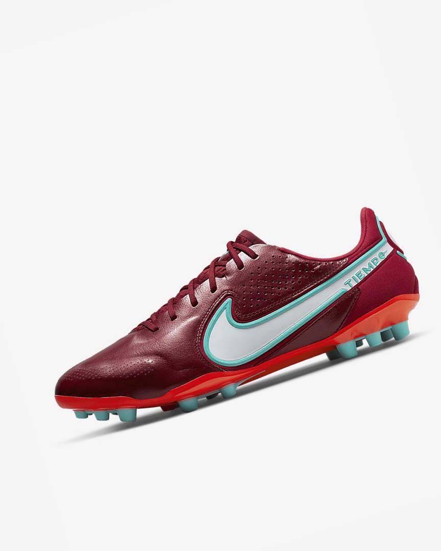Red / Light Red / White Nike Tiempo Legend 9 Elite AG-Pro Men\'s Soccer Cleats | CA_5380