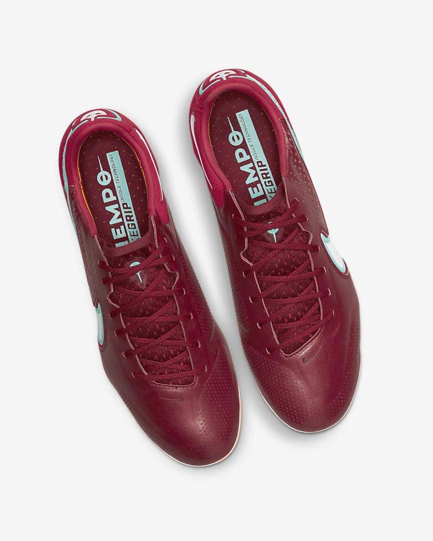 Red / Light Red / White Nike Tiempo Legend 9 Elite FG Women's Soccer Cleats | CA_5405