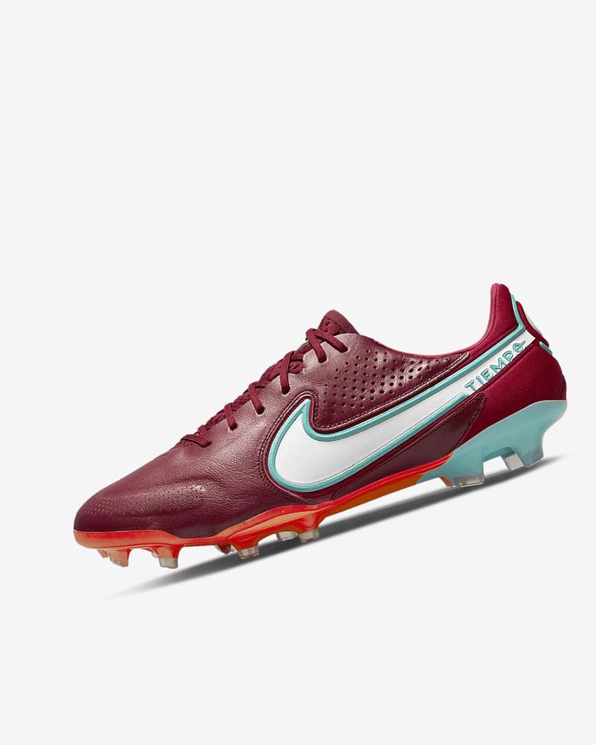 Red / Light Red / White Nike Tiempo Legend 9 Elite FG Women\'s Soccer Cleats | CA_5405