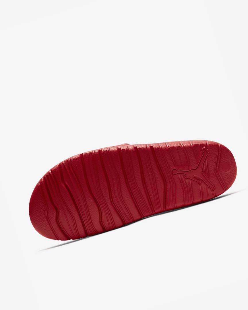 Red / Metal Silver Nike Jordan Break Men's Slides | CA_4787