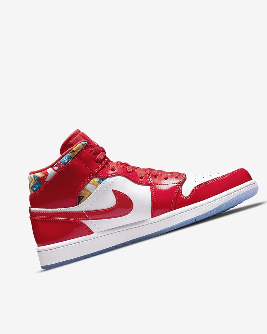 Red / Navy / White Nike Air Jordan 1 Mid SE Men's Sneakers | CA_2706