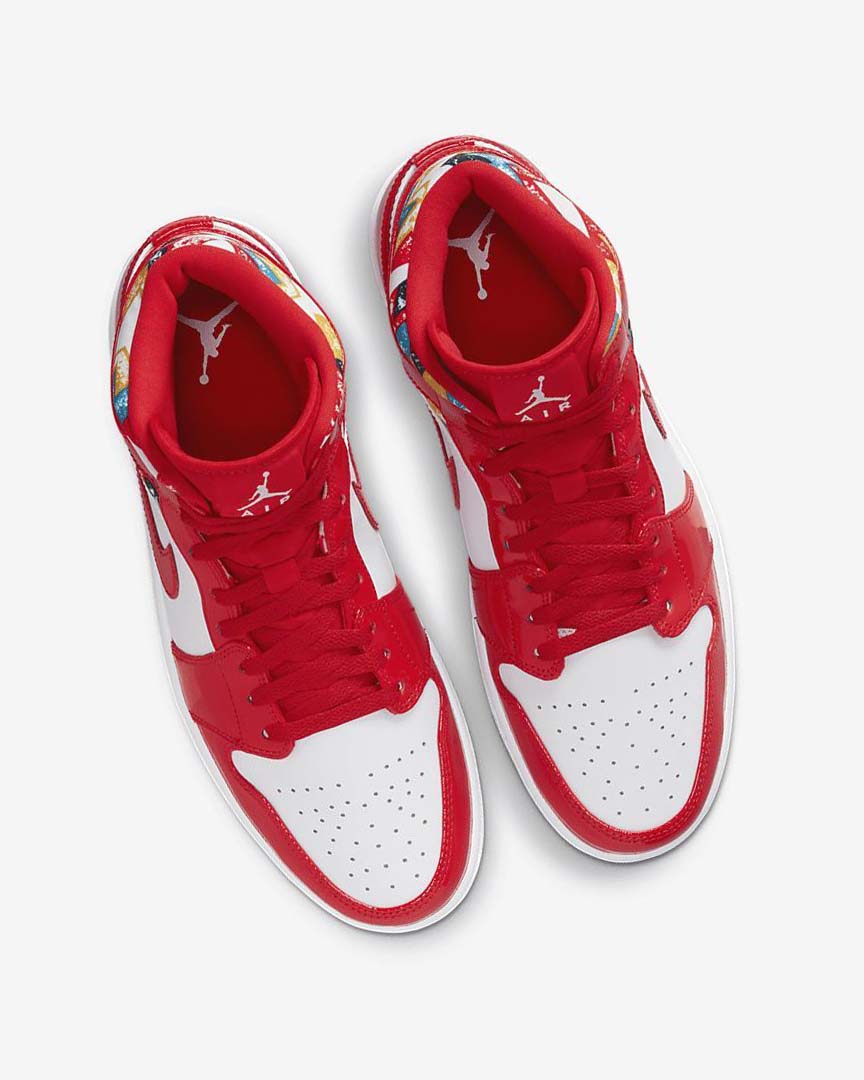 Red / Navy / White Nike Air Jordan 1 Mid SE Men's Sneakers | CA_2706