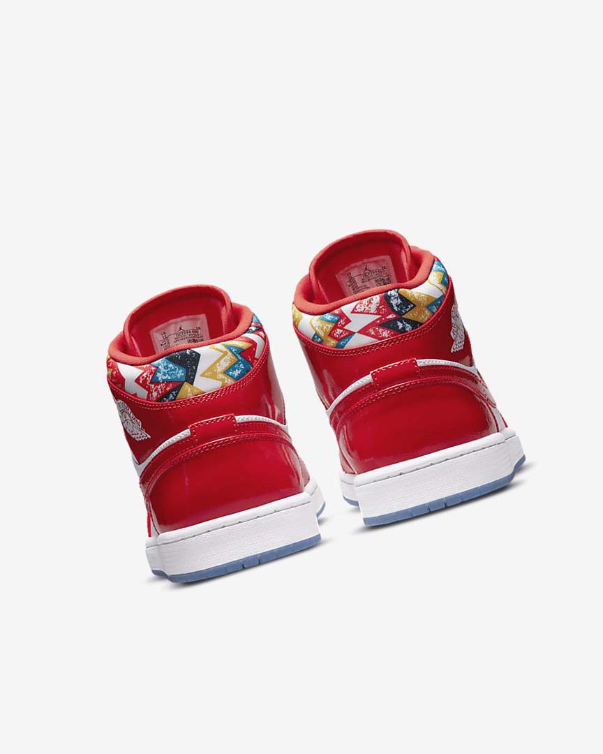 Red / Navy / White Nike Air Jordan 1 Mid SE Men's Sneakers | CA_2706