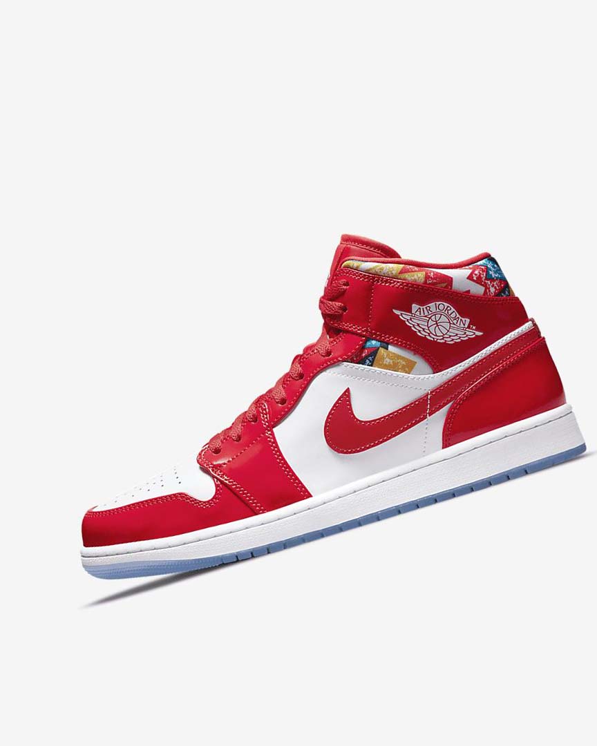 Red / Navy / White Nike Air Jordan 1 Mid SE Men\'s Sneakers | CA_2706