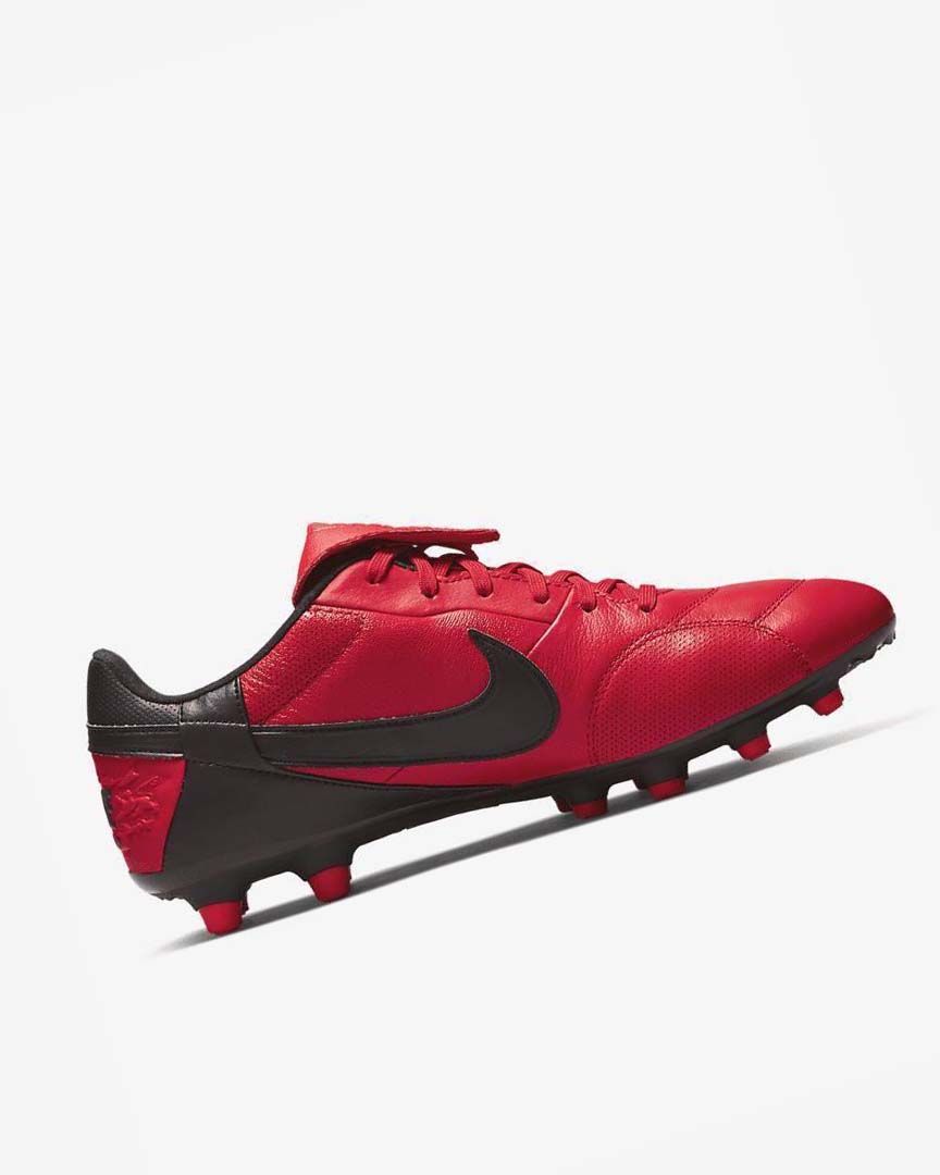 Red / Red / Black Nike The Premier 3 FG Men's Soccer Cleats | CA_4652