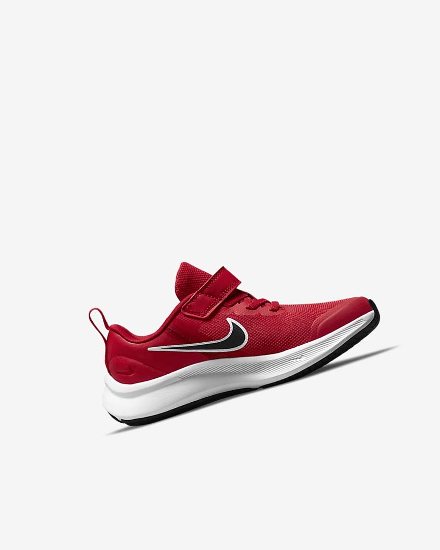 Red / Red / White / Black Nike Star Runner 3 Girls' Running Shoes | CA_1163