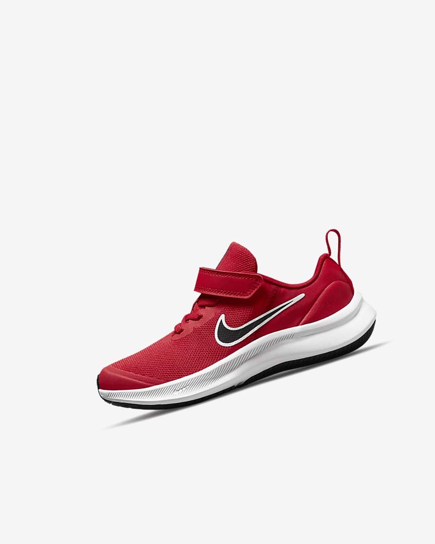 Red / Red / White / Black Nike Star Runner 3 Girls\' Running Shoes | CA_1163