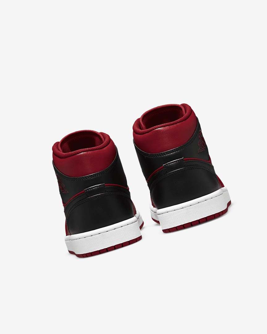Red / White / Black Nike Air Jordan 1 Mid Men's Sneakers | CA_2377