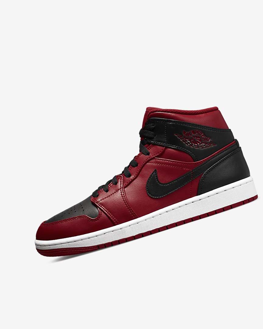 Red / White / Black Nike Air Jordan 1 Mid Men\'s Sneakers | CA_2377
