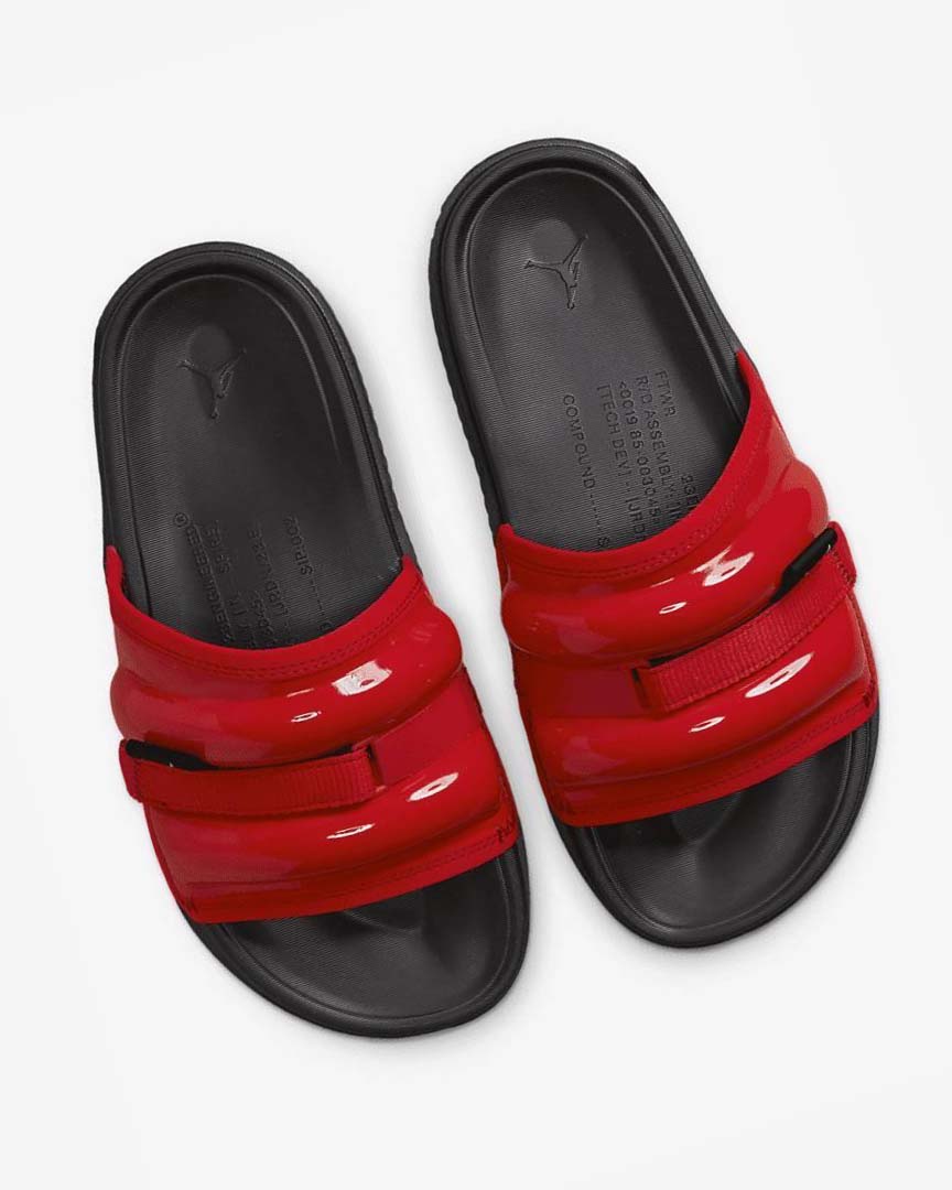 Red / White / Burgundy / Black Nike Jordan Super Play Men's Slides | CA_2321