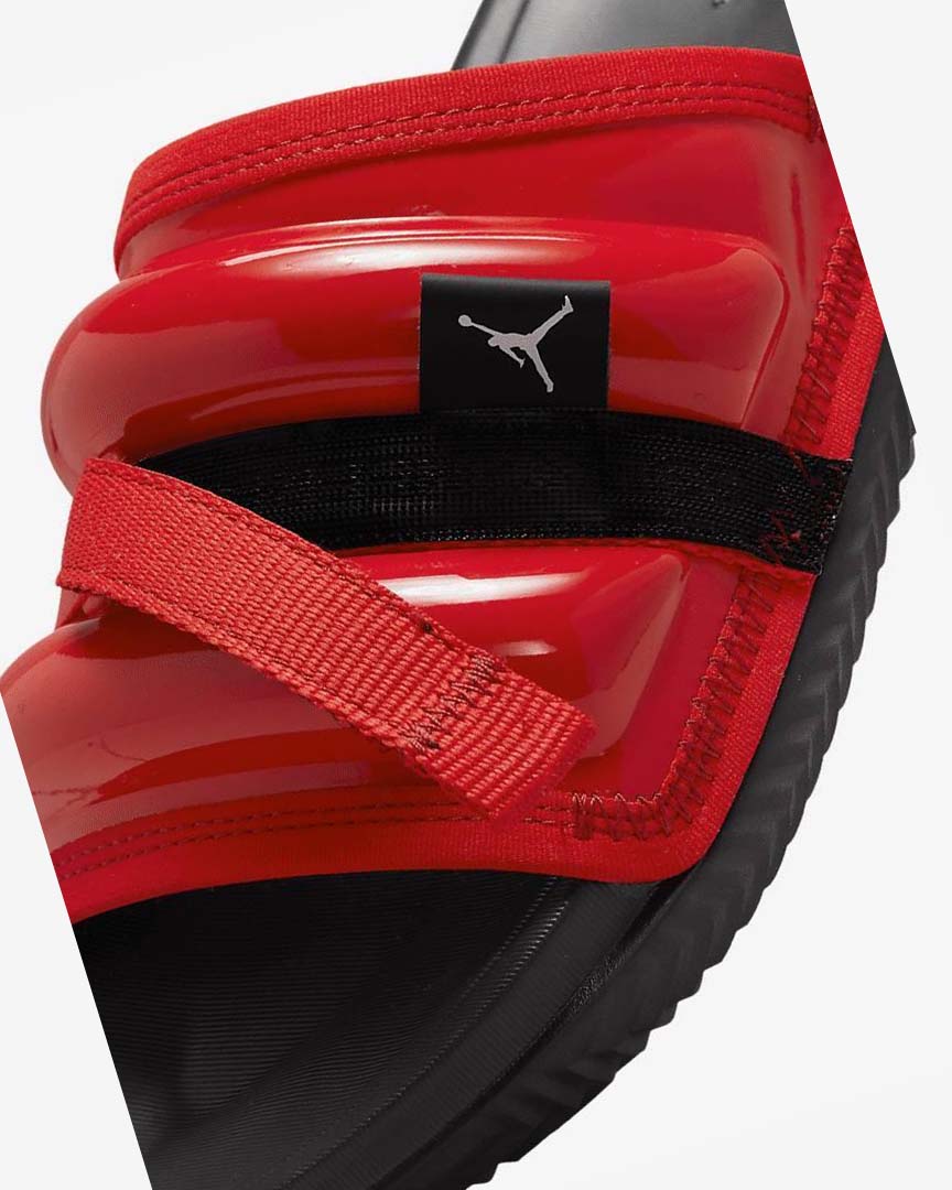 Red / White / Burgundy / Black Nike Jordan Super Play Men's Slides | CA_2321