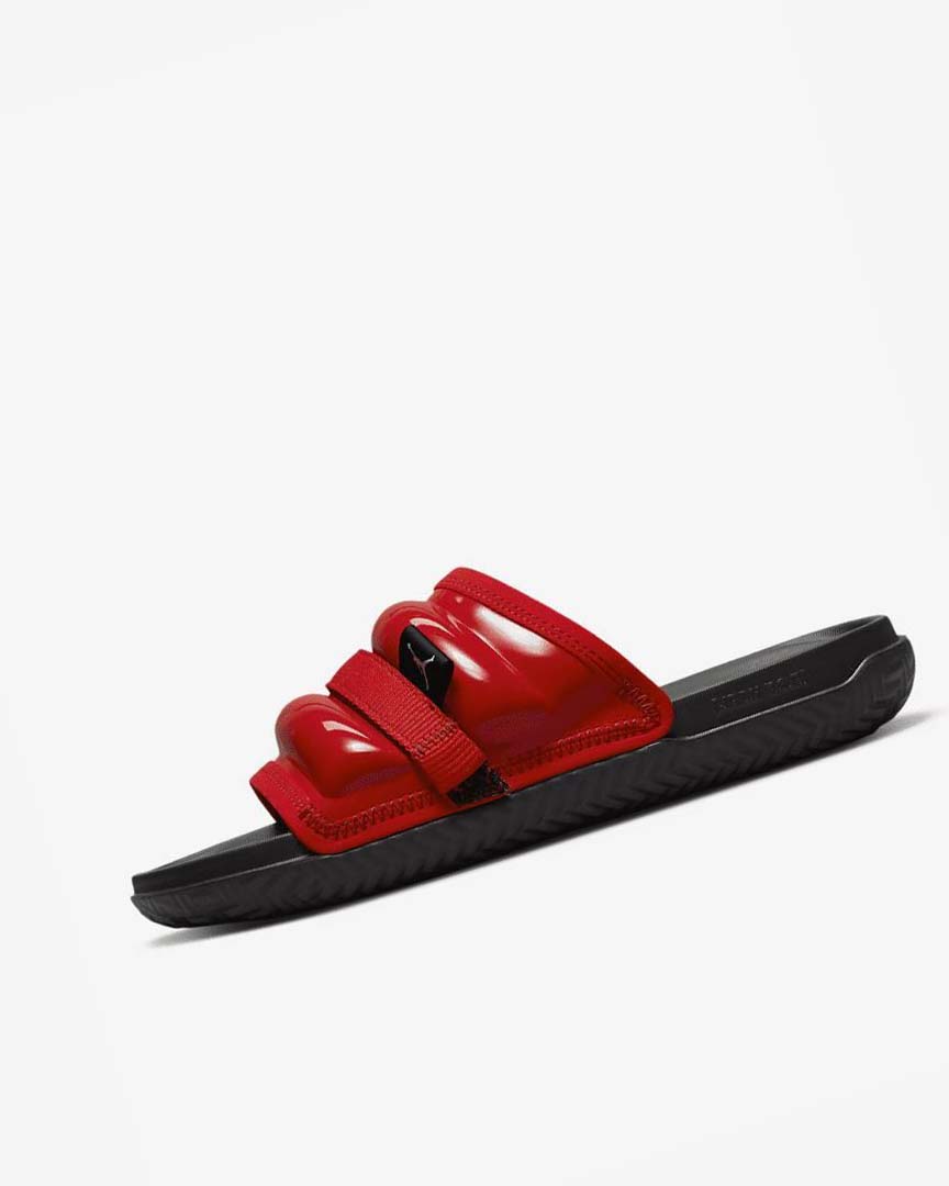 Red / White / Burgundy / Black Nike Jordan Super Play Men\'s Slides | CA_2321
