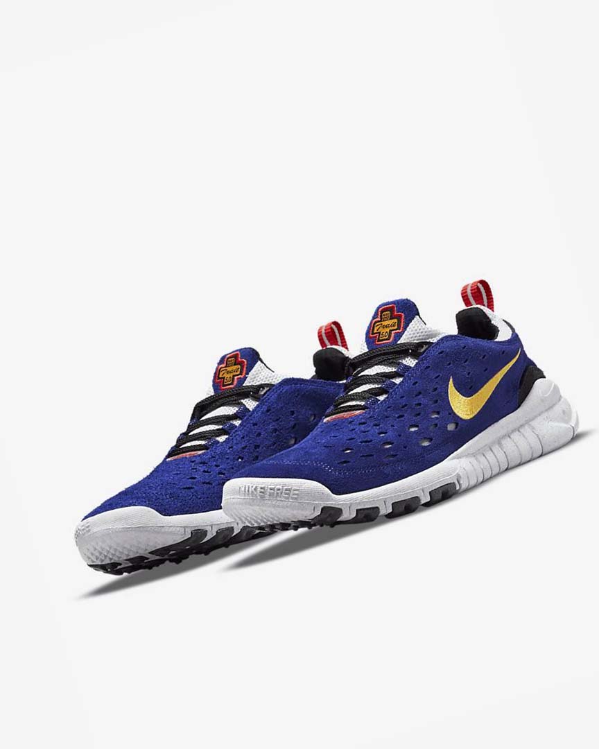 Red / White Nike Free Run Trail Men's Running Shoes | CA_5424