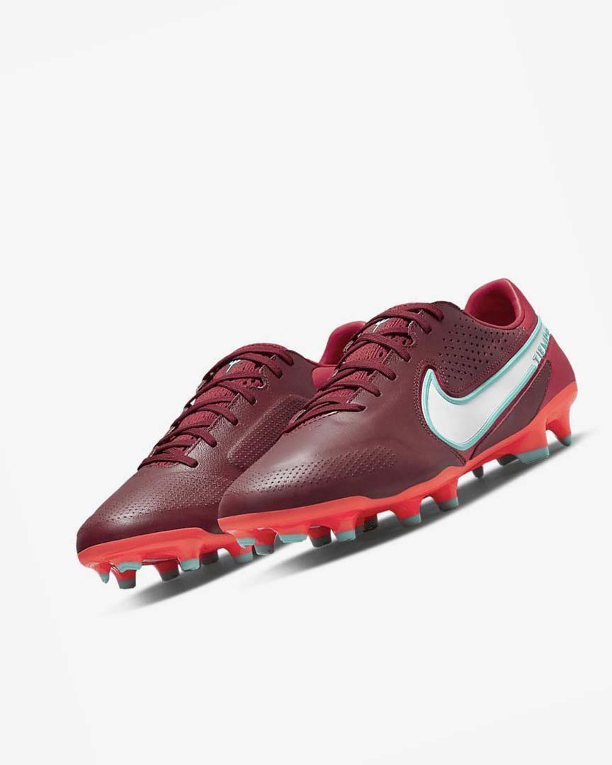 Red / White Nike Tiempo Legend 9 Pro FG Men's Soccer Cleats | CA_5367