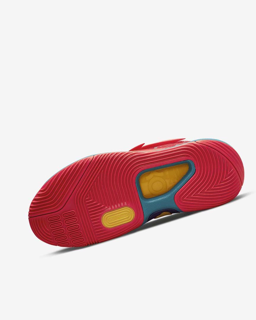 Red / Yellow / Purple / Green Nike KD14 Women's Basketball Shoes | CA_4550