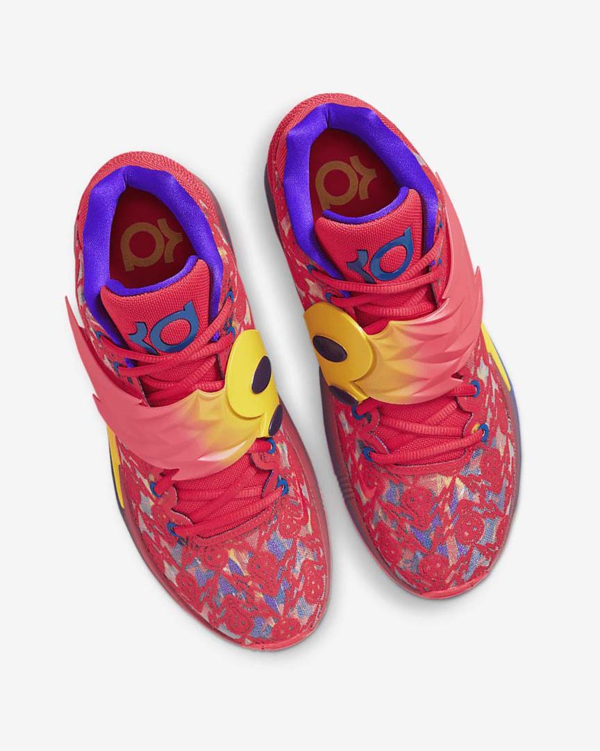 Red / Yellow / Purple / Green Nike KD14 Women's Basketball Shoes | CA_4550
