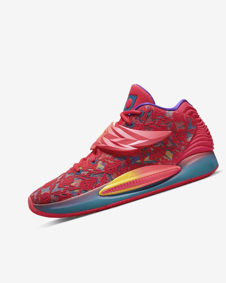 Red / Yellow / Purple / Green Nike KD14 Women\'s Basketball Shoes | CA_4550