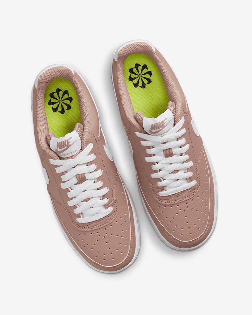 Rose / Black / White Nike Court Vision Low Next Nature Women's Sneakers | CA_2911
