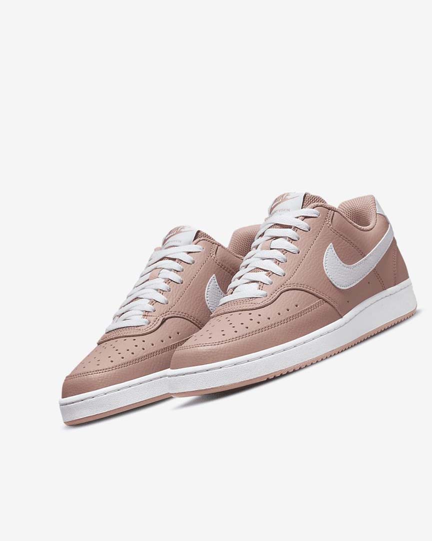 Rose / Black / White Nike Court Vision Low Next Nature Women's Sneakers | CA_2911