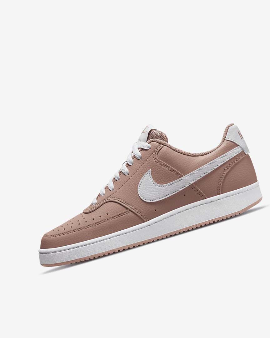 Rose / Black / White Nike Court Vision Low Next Nature Women\'s Sneakers | CA_2911