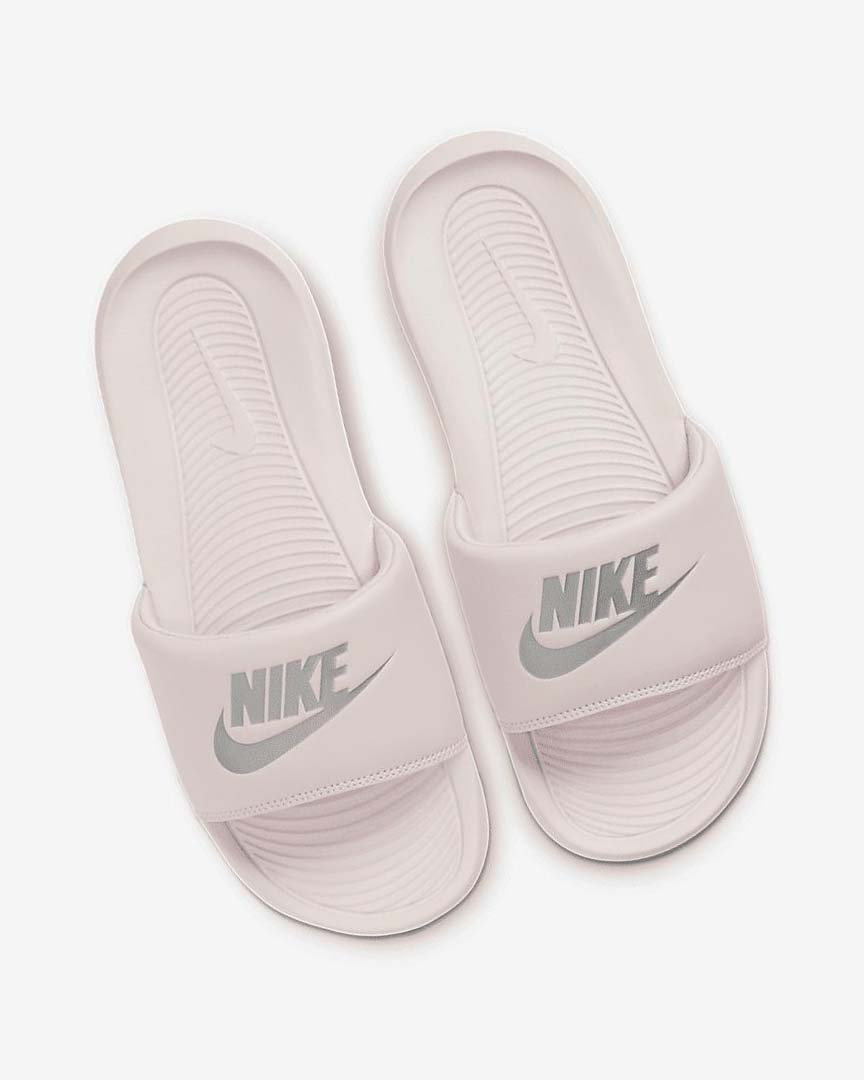 Rose / Rose / Metal Silver Nike Victori One Women's Slides | CA_2501